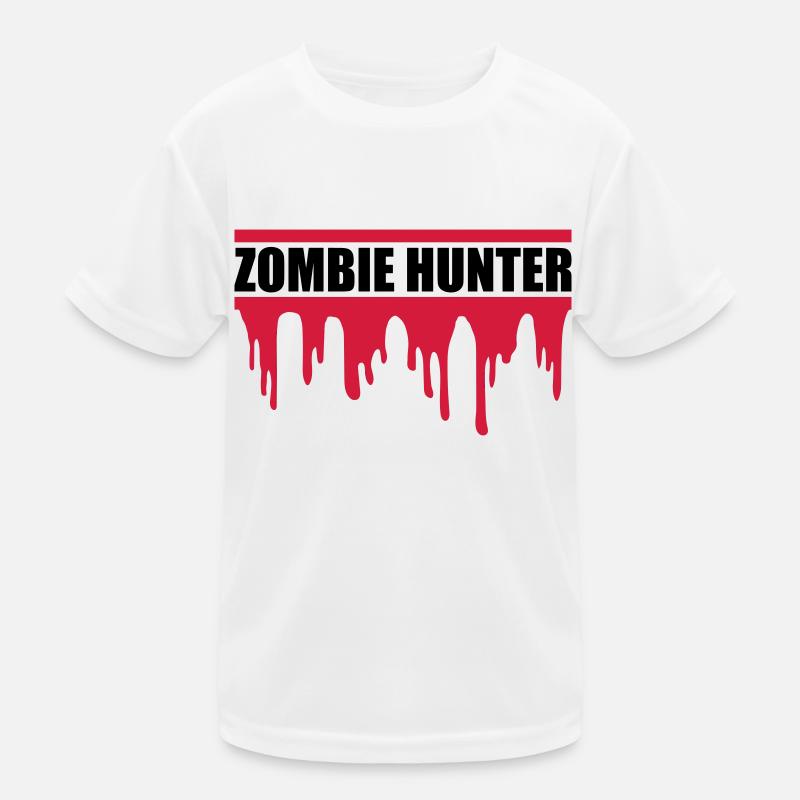 Chasseur de zombies Citation d’Halloween T-shirt sport Enfant