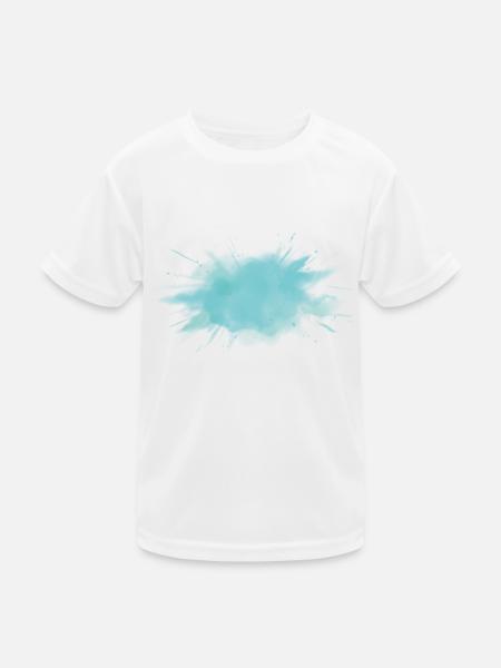 Farbkleckse Kleckse Farbspritzer Maler Geschenk - Kinder Funktions-T-Shirt - Weiß