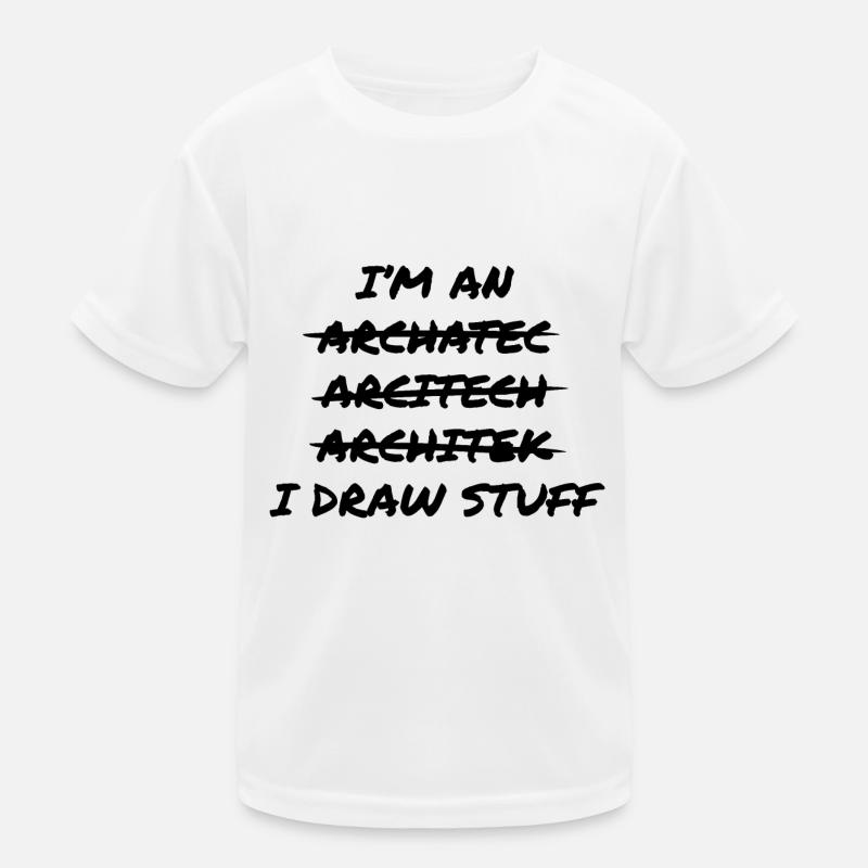 Architekt zeichnet Zeug Kinder Funktions-T-Shirt