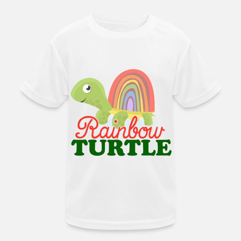 rainbow turtle regenbogen schildkröte Kinder Funktions-T-Shirt