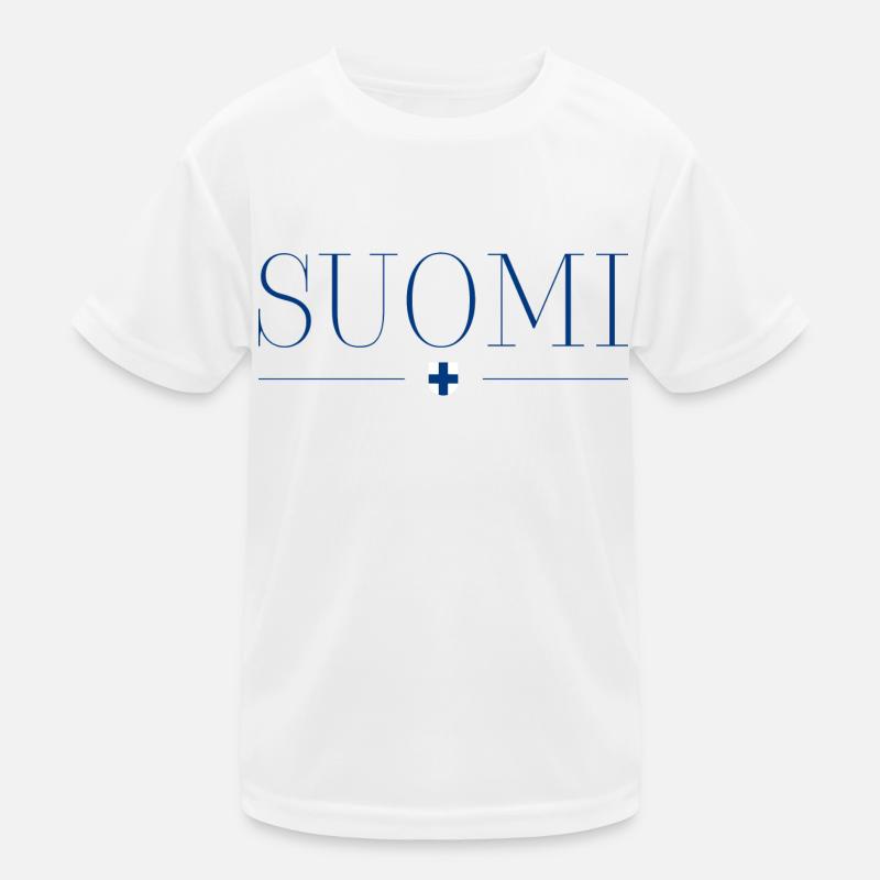 Finnland - Kinder Funktions-T-Shirt - Weiß