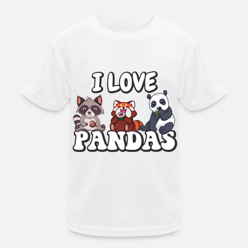 Ich liebe Pandas Kinder Funktions-T-Shirt