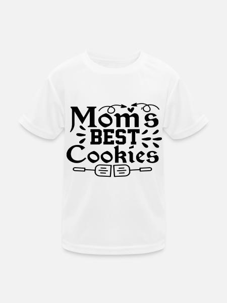 Moms Best Cookies - Kinder Funktions-T-Shirt - Weiß - Vorne