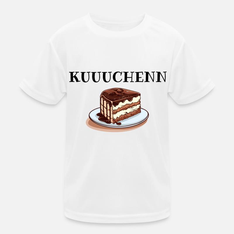 Kuchen Cake Kaffee Cafe Schokokuchen Minimalist Kinder Funktions-T-Shirt