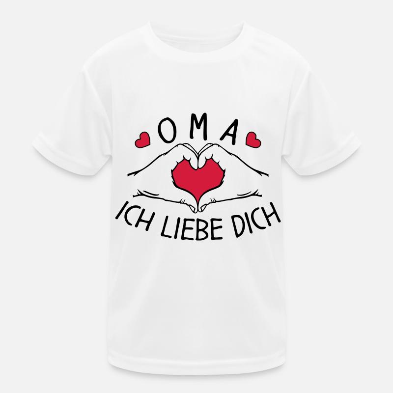 Oma ich liebe Dich Kinder Funktions-T-Shirt