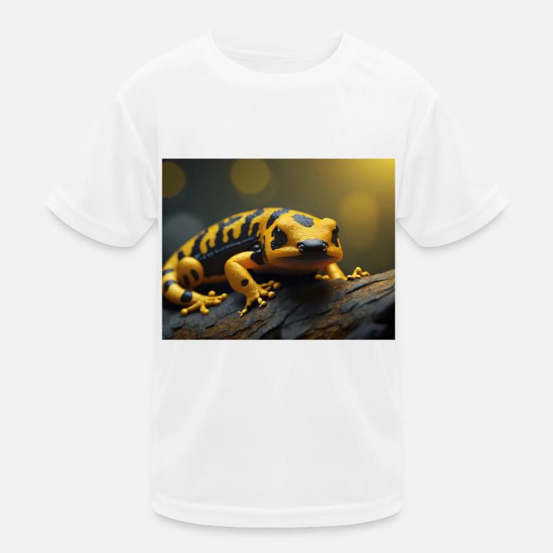 Niedliche Tiere, die Winterschlaf halten – Feuersalamander Kinder Funktions-T-Shirt