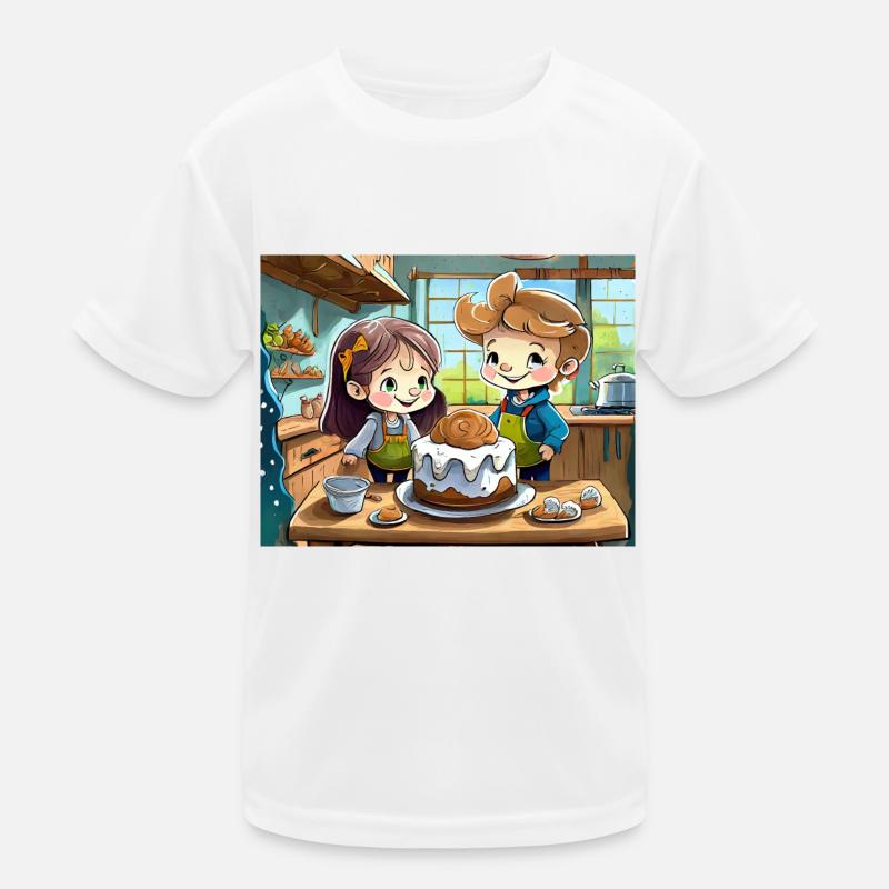 comptines allemandes illustrées bande dessinée Bake Cake T-shirt sport Enfant