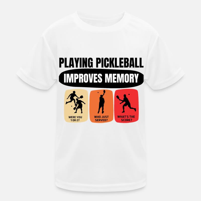 Playing Pickleball Improves Memory Funny Kids Functional T-Shirt