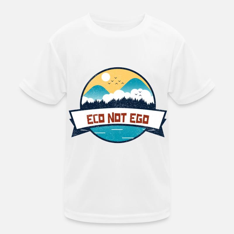 Environment Protection, Eco not Ego Kids Functional T-Shirt