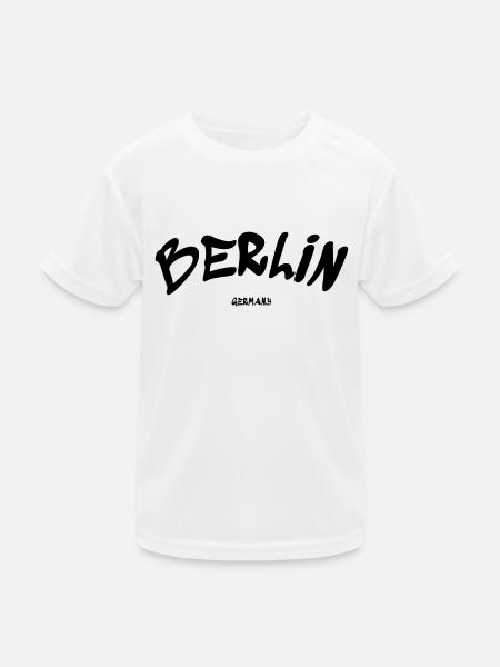 Berlin - Deutschland - Germany - Brandenburger Tor - Kinder Funktions-T-Shirt - Weiß - Vorne