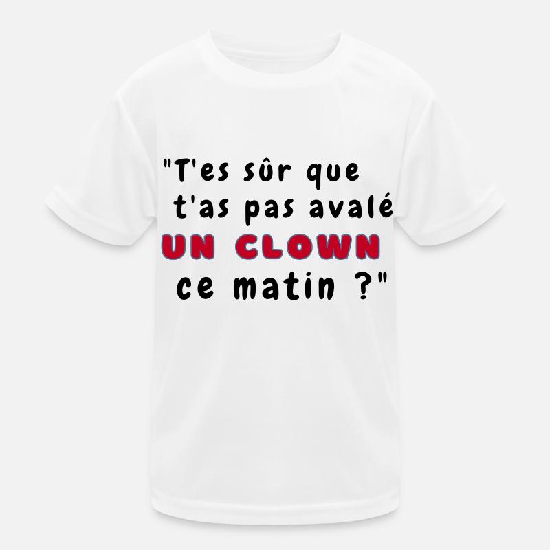 T-shirt Le chat clown - T-shirt sport Enfant - blanc