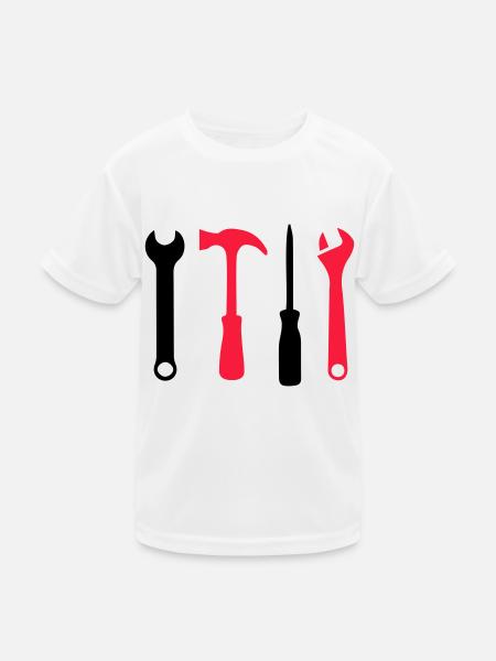 Tool Icons - Kids Functional T-Shirt - white - Front