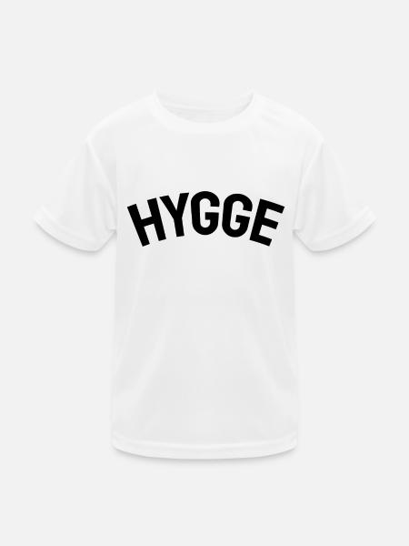 Hygge Scandinavian Lifestyle - Kinder Funktions-T-Shirt - Weiß - Vorne