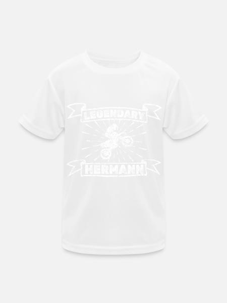 Hermann en moto - T-shirt sport Enfant - blanc - Devant