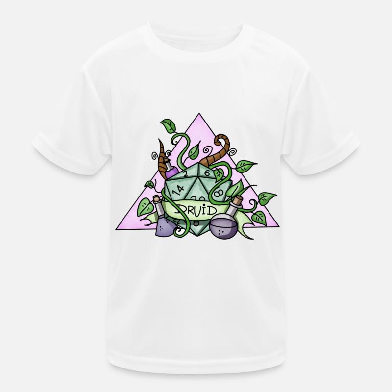 Druid | RPG | Magisch | Nerdy Stuff | Handmade | - Kinder Funktions-T-Shirt - Weiß