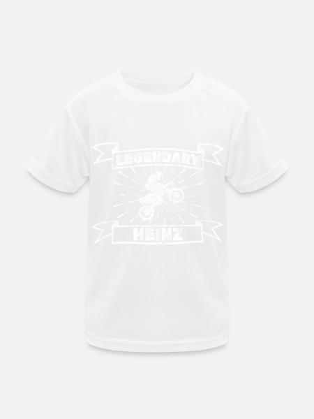 Heinz - Kinder Funktions-T-Shirt - Weiß - Vorne