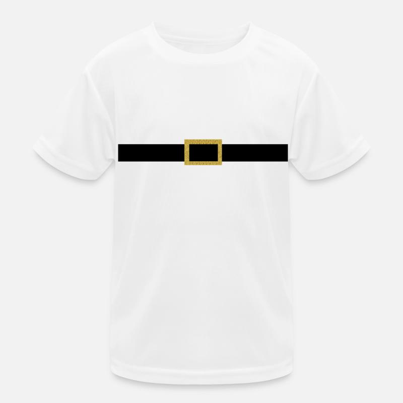 Weihnachtsmann Gürtel Kinder Funktions-T-Shirt