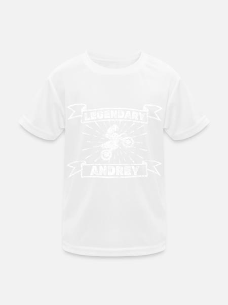 Motorcycle Andrey - Kids Functional T-Shirt - white - Front