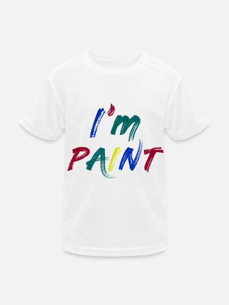 I'M PAINT - I Love to Finger Paint – Finger Paints - Kids Functional T-Shirt - white - Front