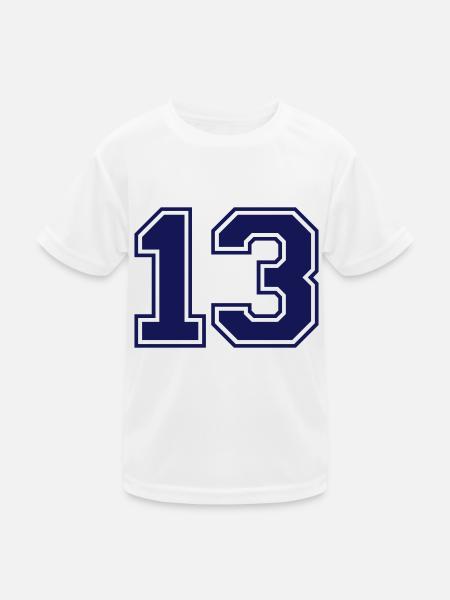 13 - Kinder Funktions-T-Shirt - Weiß