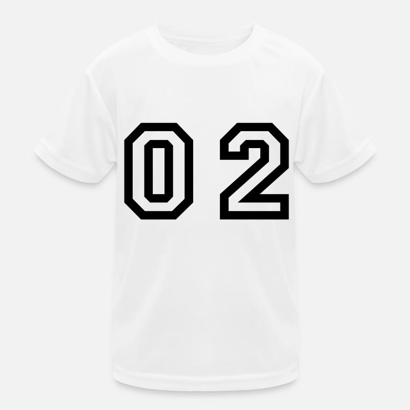 Nummer - 02 - null zwei Kinder Funktions-T-Shirt
