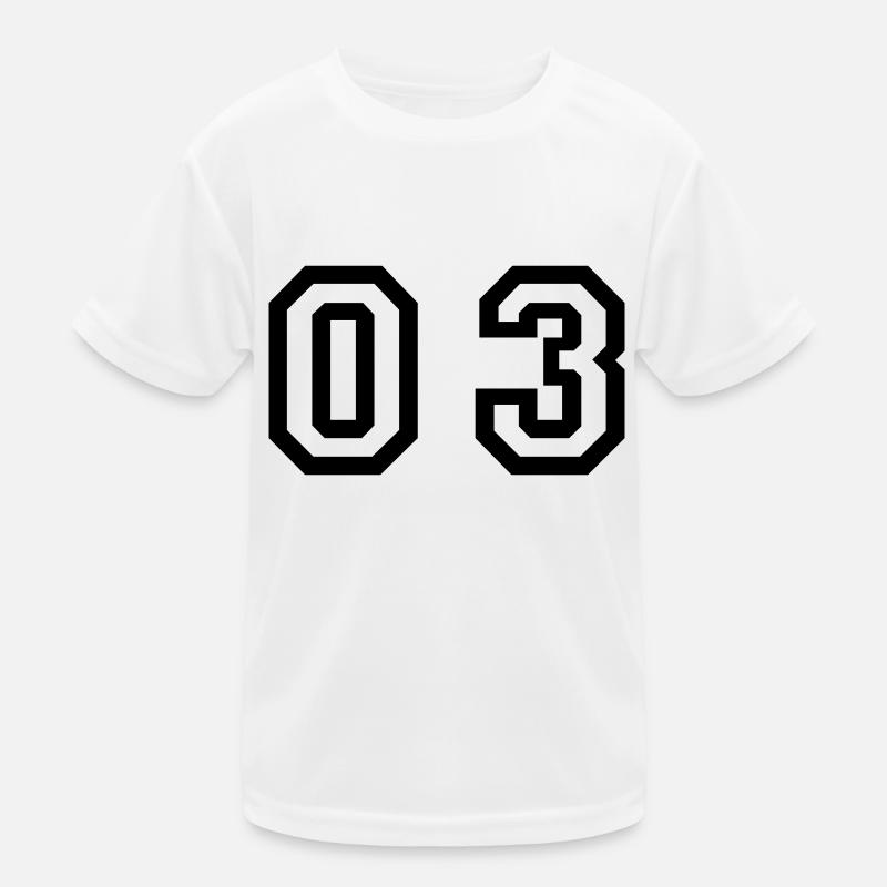 number - 03 - zero three Kids Functional T-Shirt
