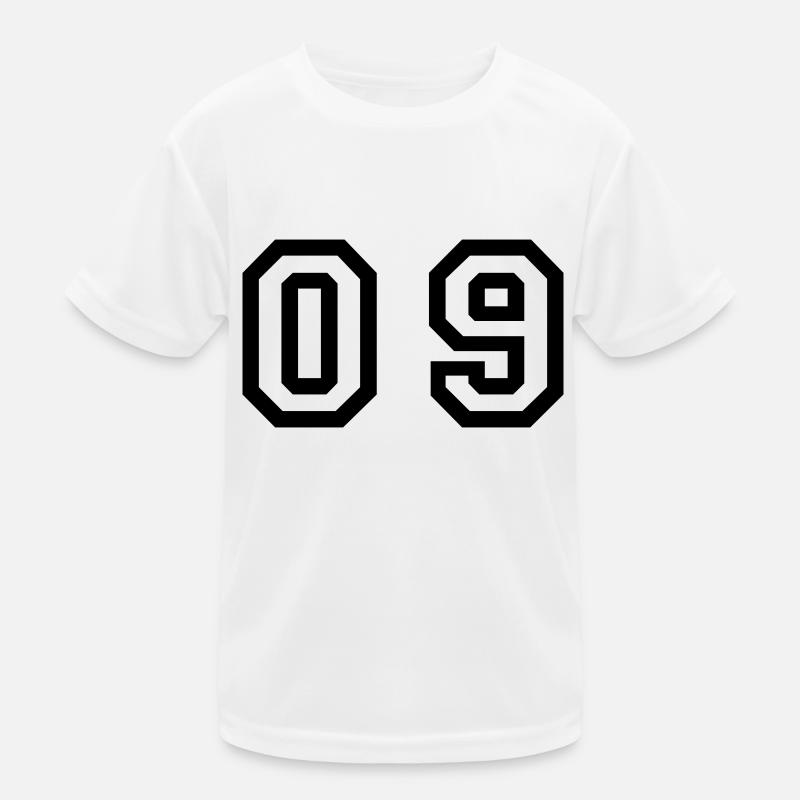 Nummer - 09 - Null neun Kinder Funktions-T-Shirt