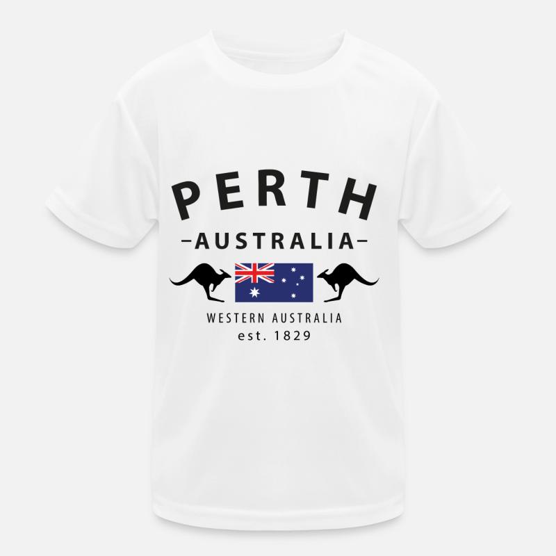 Perth - Kinder Funktions-T-Shirt - Weiß