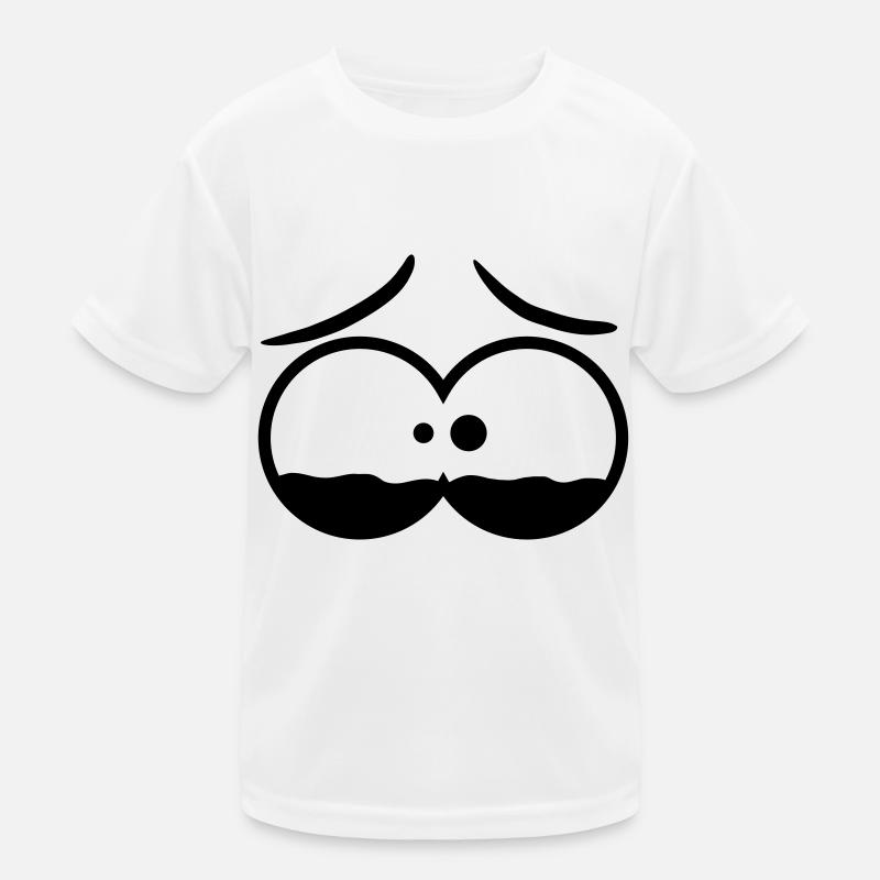 Sad Comic Face Kinder Funktions-T-Shirt