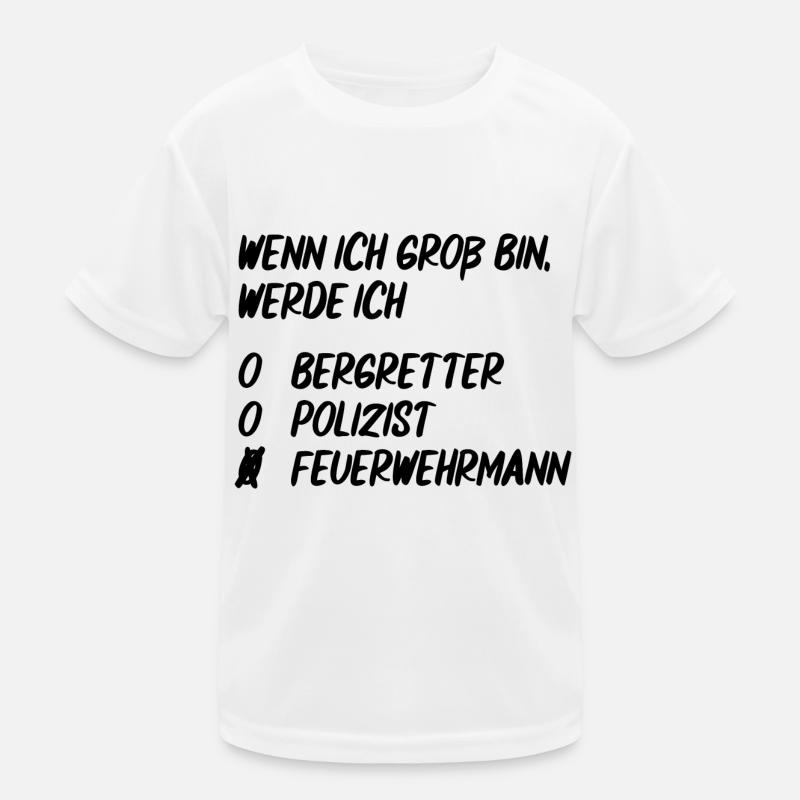 Ich werde Feuerwehrmann Kinder Funktions-T-Shirt