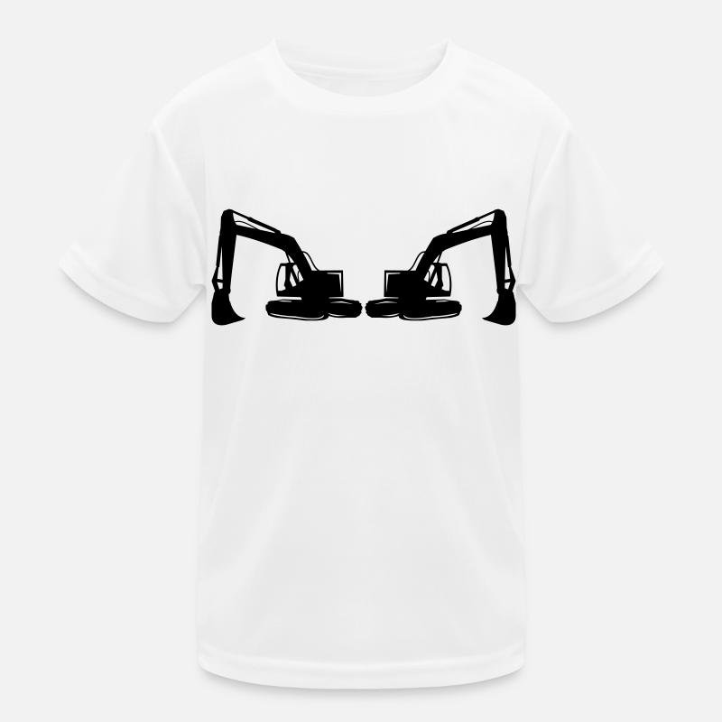 Bagger - Kinder Funktions-T-Shirt - Weiß