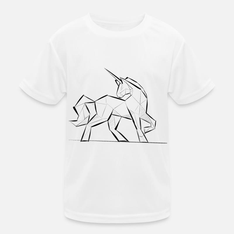 Einhorn Schwarz Kinder Funktions-T-Shirt