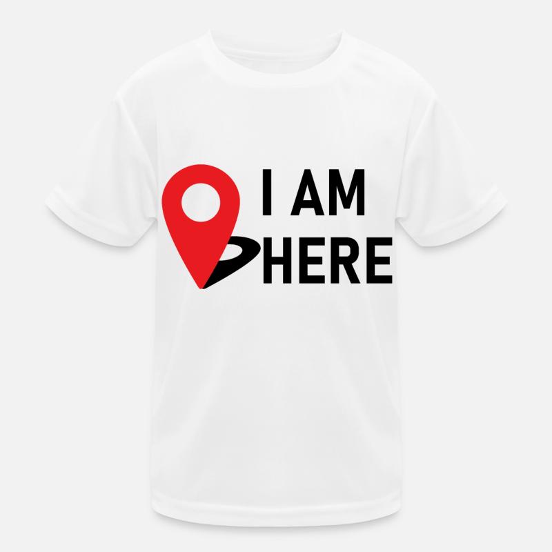 Ich bin hier Kinder Funktions-T-Shirt