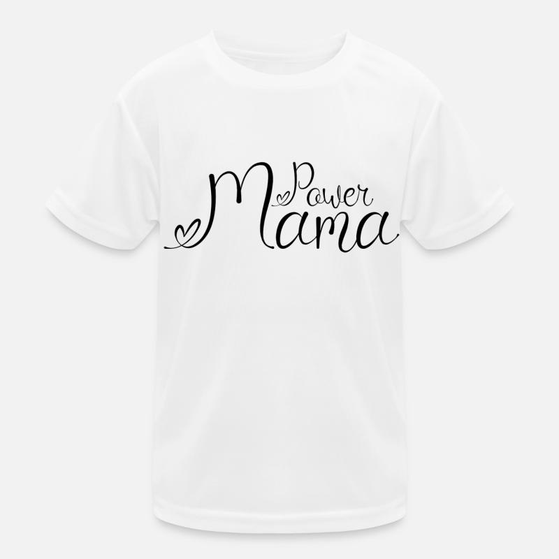 Power Mama Schwarz Kinder Funktions-T-Shirt