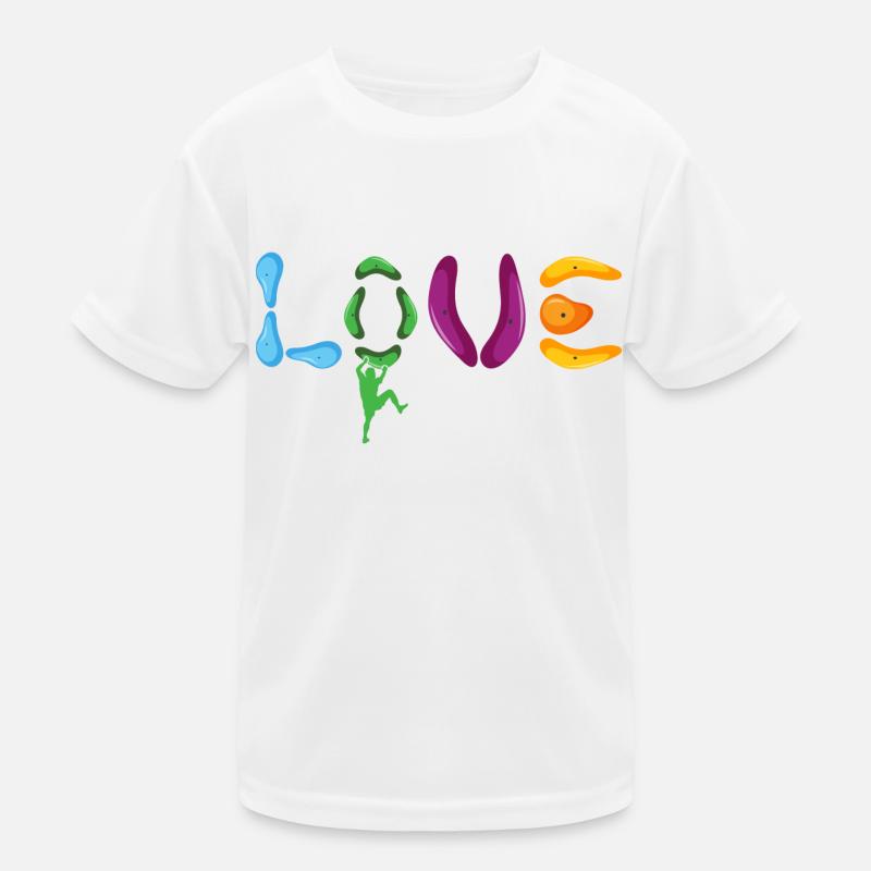 bloc rochers escalade libre amour du bloc T-shirt sport Enfant