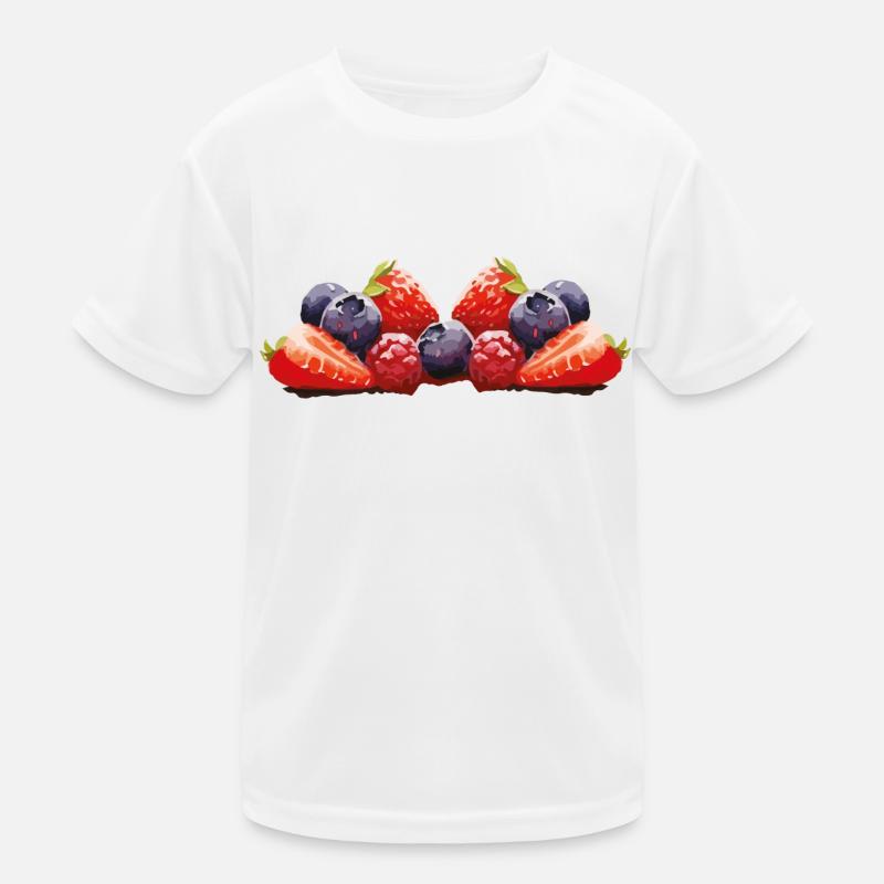 Erdbeere Blaubeere Obst Kinder Funktions-T-Shirt