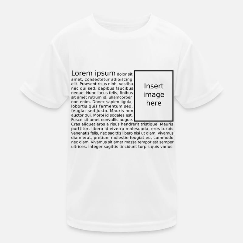 Lorem Ipsum - Kinder Funktions-T-Shirt - Weiß