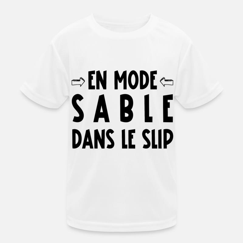 En mode sable dans le slip T-shirt sport Enfant
