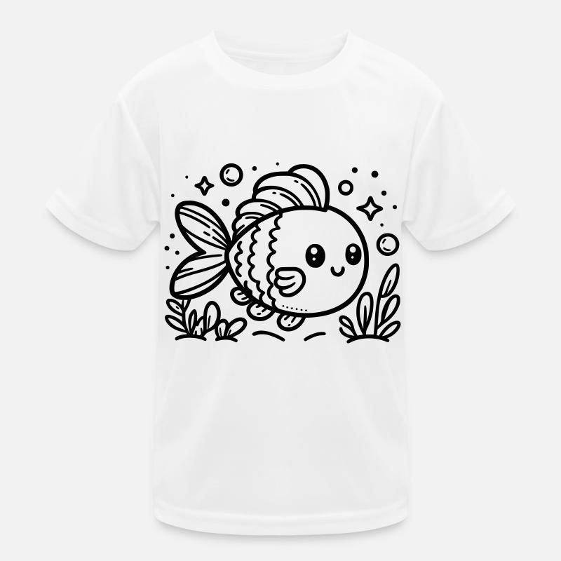 Fisch Unter Wasser Kinder Funktions-T-Shirt