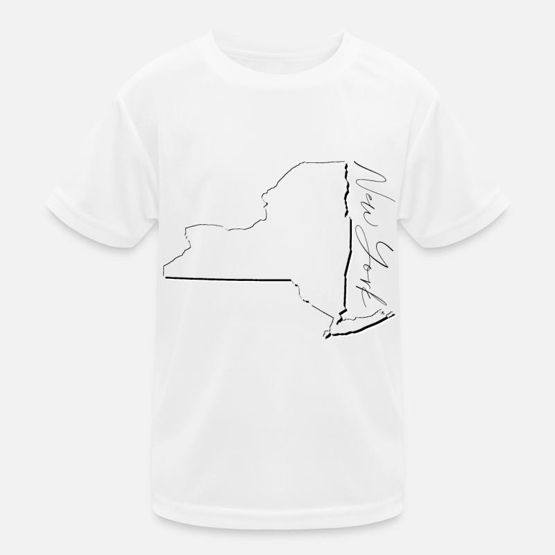 New York (USA) | Landkarte | Schatten Script Kinder Funktions-T-Shirt