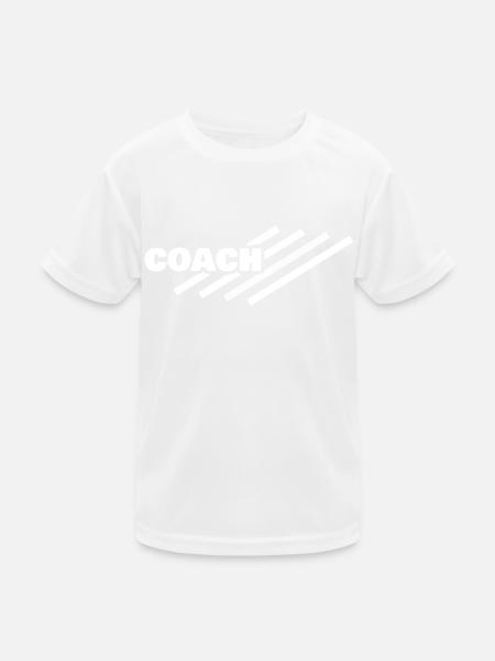Coach als Arbeitsplatz - Kinder Funktions-T-Shirt - Weiß - Vorne