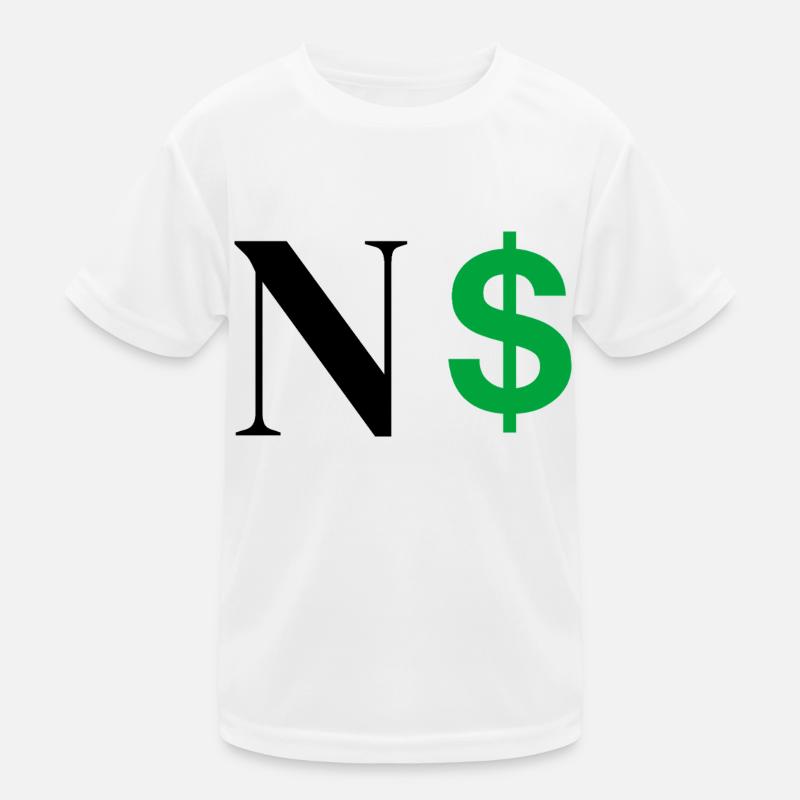 Lettre n dollar T-shirt sport Enfant