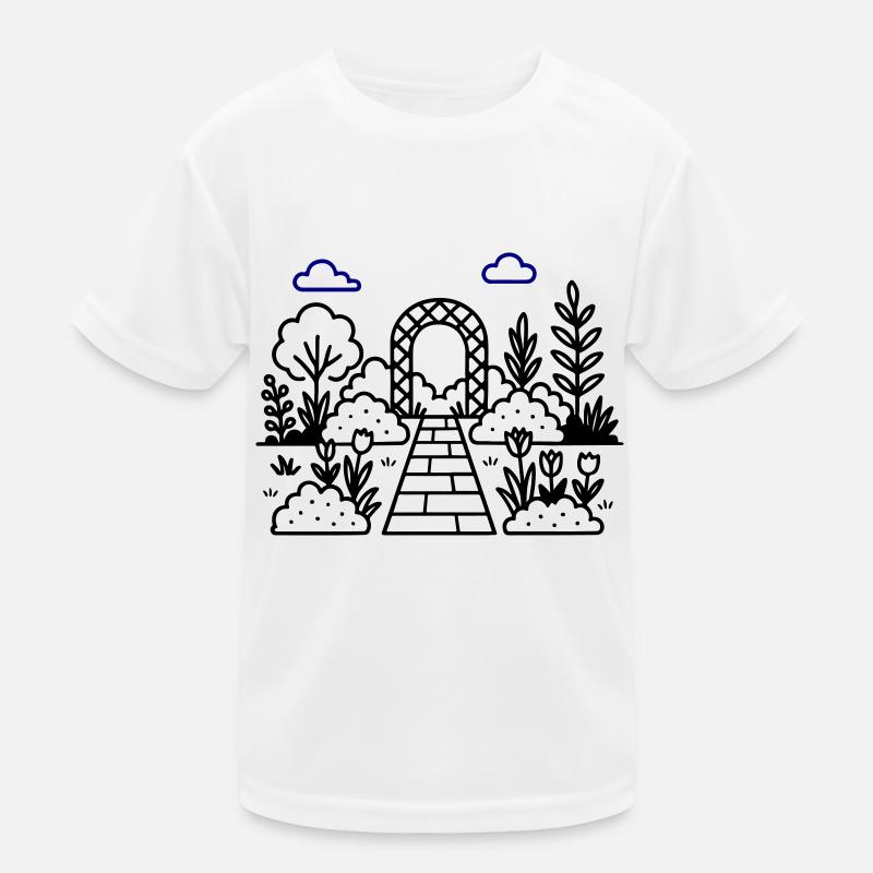Garten Gärtnerei Logo Kinder Funktions-T-Shirt