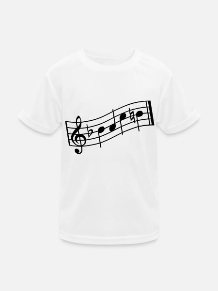 bach - Kinder Funktions-T-Shirt - Weiß - Vorne