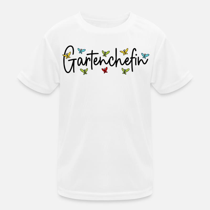 Garten Chefin Gärtnerin Gartenarbeit Gartenchefin Kinder Funktions-T-Shirt