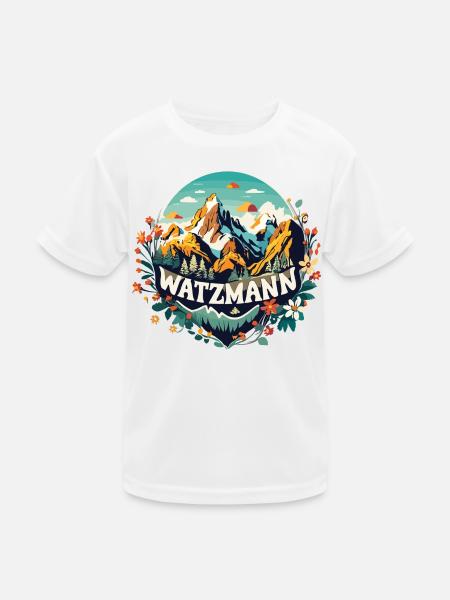 Watzmann Beauty Alpine Flowers Enthusiasm Pride - Kids Functional T-Shirt - white - Front