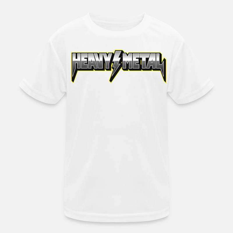 Heavy Metal 3D Type Logo with Lightning Kids Functional T-Shirt
