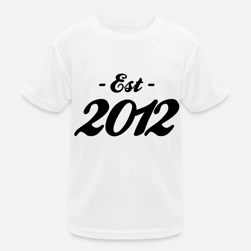 Geburt - Established 2012 - Kinder Funktions-T-Shirt - Weiß