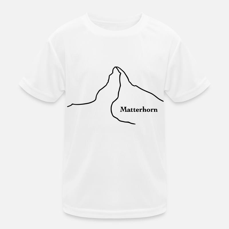 Matterhorn mit Text Kinder Funktions-T-Shirt