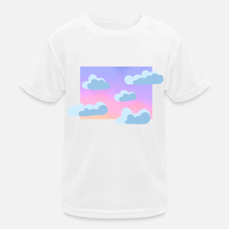 Pastel cloudy sky Kids Functional T-Shirt